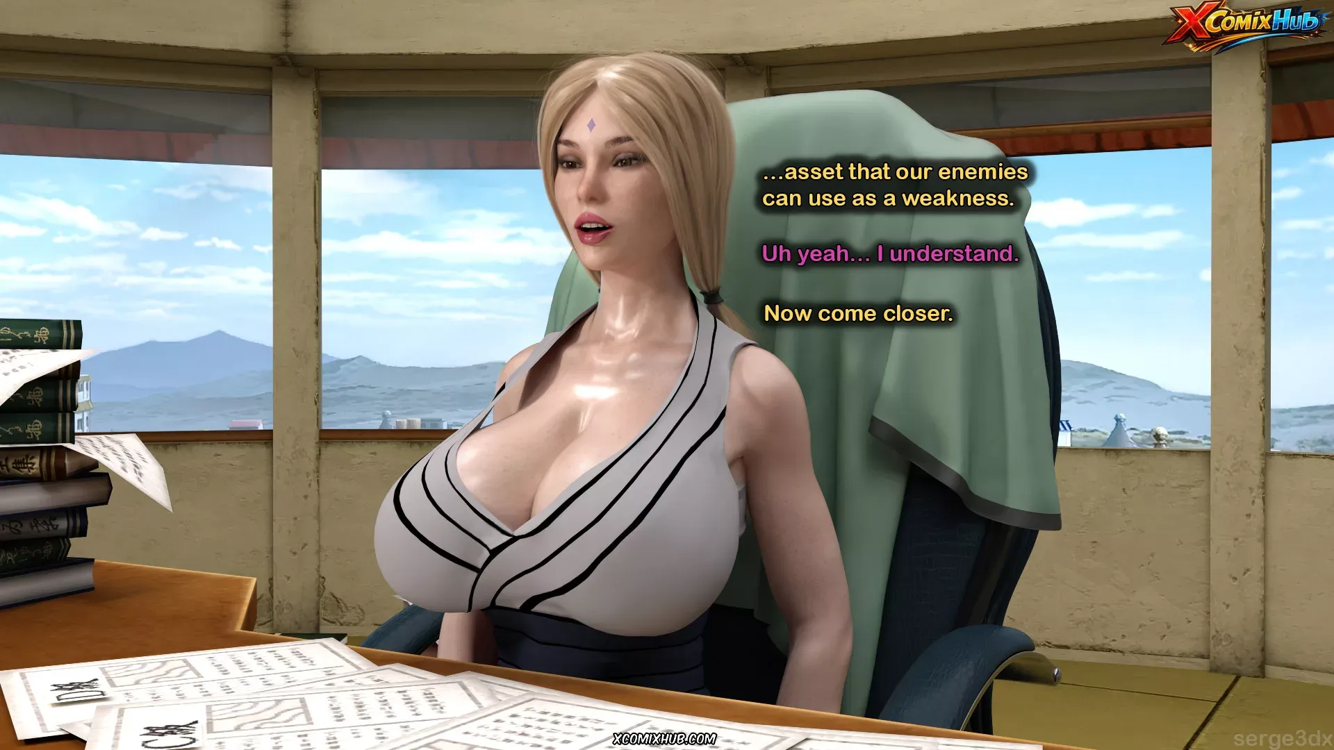 Training Tsunade Serge3dx 002 Comic Page 2